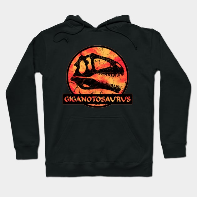 Giganotosaurus Fossil Skull Hoodie by NicGrayTees